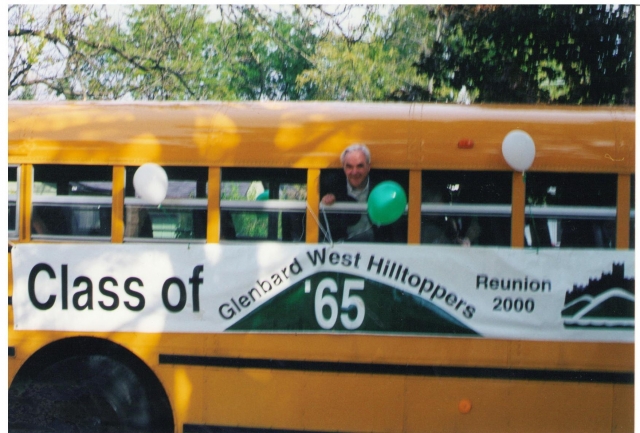 Ted Innes, was the first at our 35th kick-off event in 2000, which was a school bus in the Glenbard West Homecoming parade.